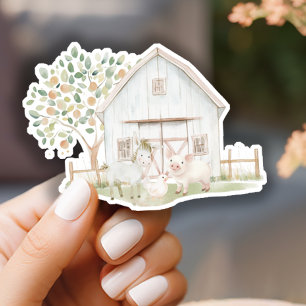 Pegatina Farm Animals Meadow Friends Baby Shower
