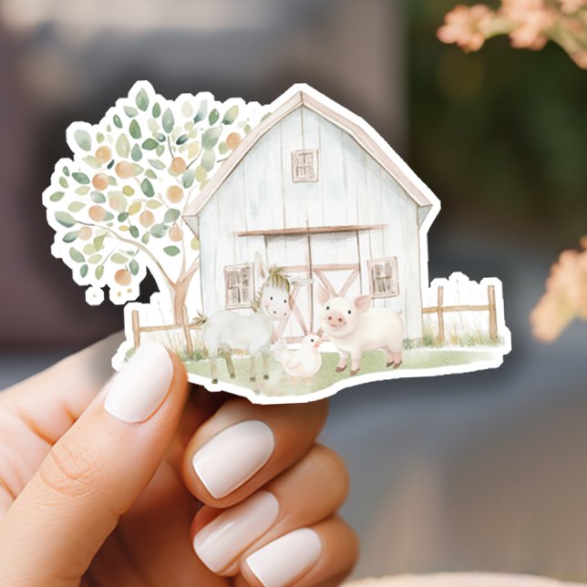 Pegatina Farm Animals Meadow Friends Baby Shower (Subido por el creador)
