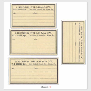 Pegatina Farmacia Apothecary Fillable