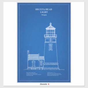 Pegatina Faro Heceta Head - Oregon - AD