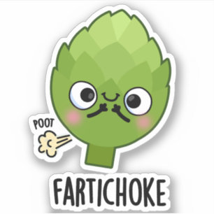 Pegatina Fartichoke Funny Farting Artichoke Pun