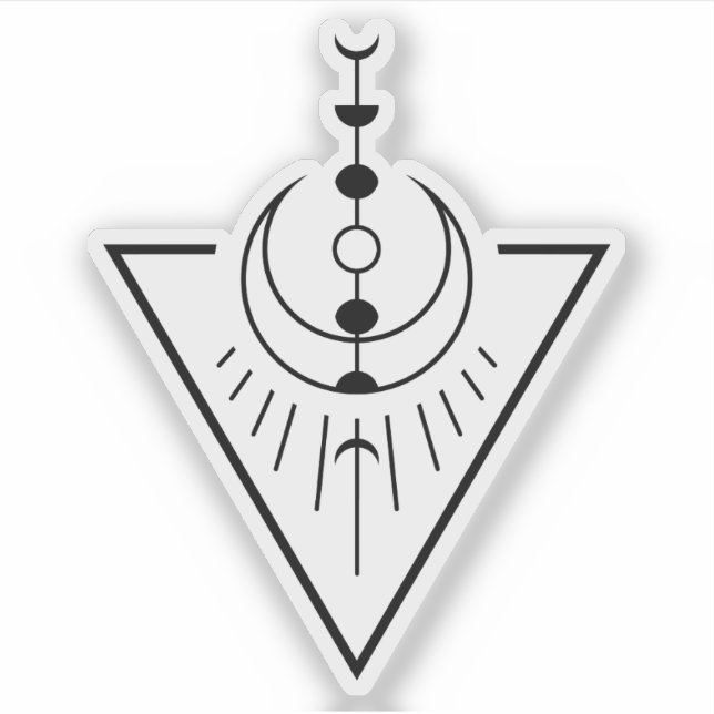 Pegatina fases emergentes de la luna solar (Anverso)