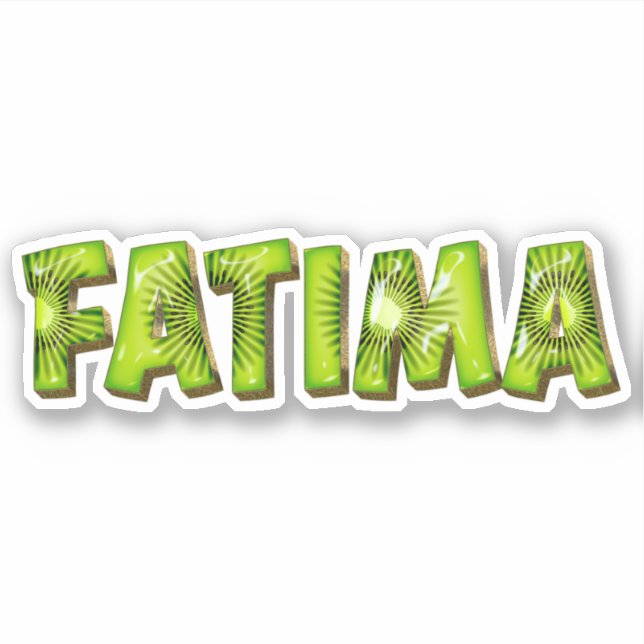Pegatina Fatima Name Kiwi Design Aufkleber Sticker (Anverso)