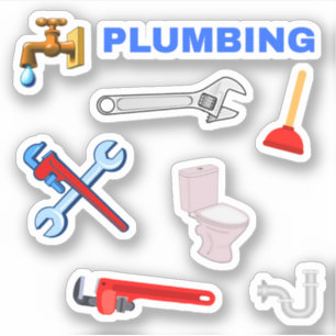 Pegatina Faucet, émbolo, inodoro, fontanería
