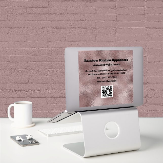 Pegatina Faux Dark Pink Metallic (Faux Dark Pink Metallic Sticker by Office Accessories Shop)