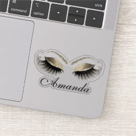Pegatina Faux Gold Purpurina Makeup Artists Nombre de los a