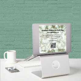 Pegatina Faux Green Gold Marble