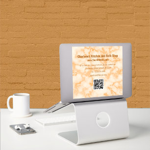 Pegatina Faux Naranja Marble