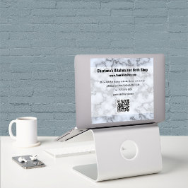 Pegatina Faux Silver Gray Marble