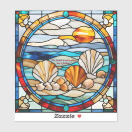 Pegatina Faux StainGlass Seashore