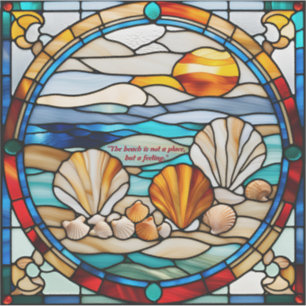 Pegatina Faux StainGlass Seashore