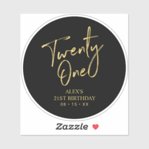 Pegatina Favor de agradecimiento para la fiesta de cumpleañ