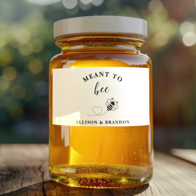 Pegatina Favor de boda de miel `Meant to Bee` (Subido por el creador)