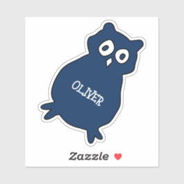 Pegatina Favor de fiesta de cumpleaños de Búho Cute