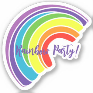 Pegatina Favor del partido arcoiris