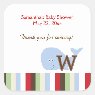 Pegatina favorito de Alphabet Jungle Soup (Ballena