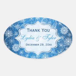 Pegatina favorito de la boda de los copos de nieve
