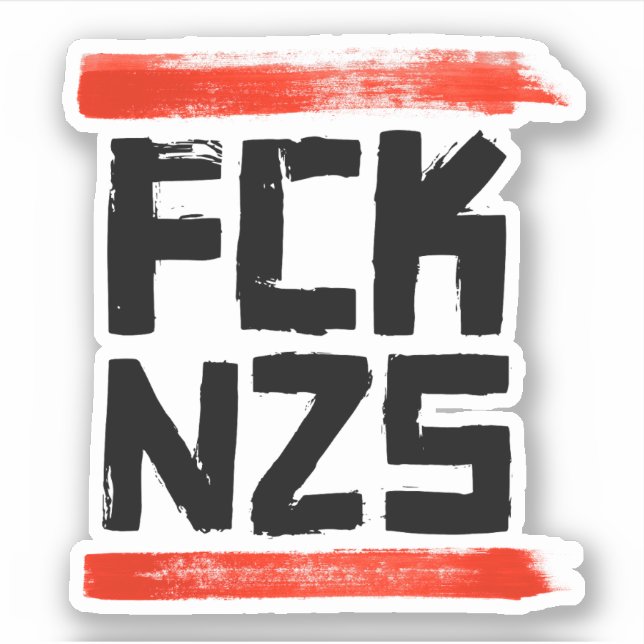 PEGATINA FCK NZS (Anverso)