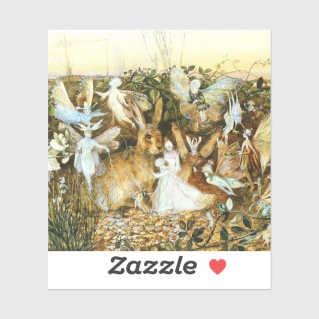 Pegatina Fe y conejo (Hoja)