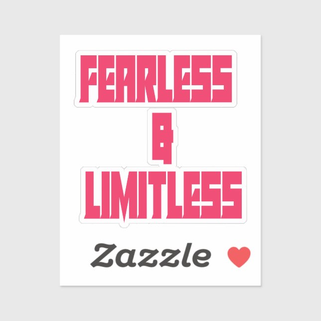 Pegatina Fearless & Limitless  (Hoja)