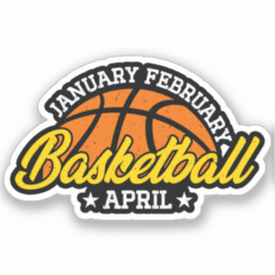 Pegatina Febrero Febrero Baloncesto Abril Guay Player