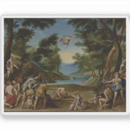 Pegatina Federico Zuccaro - Cupido y Pan