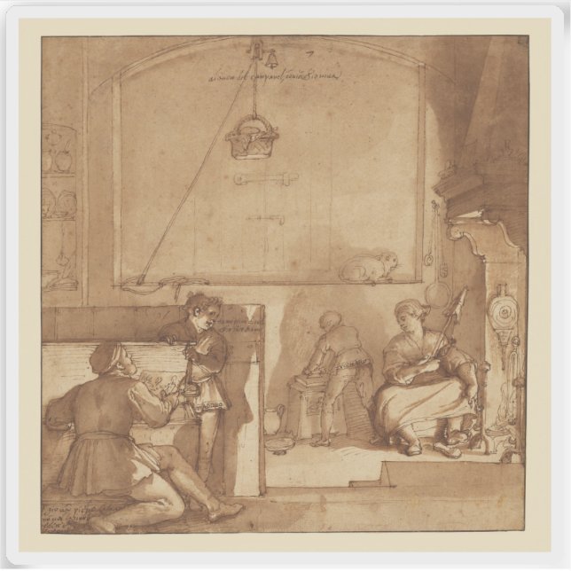 Pegatina Federico Zuccaro: La primera vida de Taddeo Zuccar (Anverso)