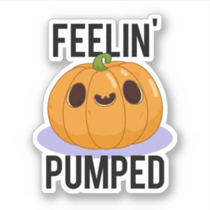 Pegatina Feelin Bomping Funny Pumpkin Pun