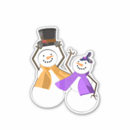 Pegatina Felices fiestas | Amigos de invierno |