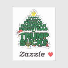 Pegatina Felices fiestas Trump Sucks