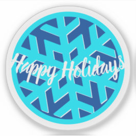 Pegatina Felices fiestas | WINTER WONDERLAND | Copo de niev