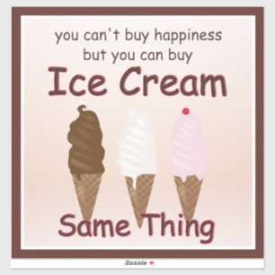 Pegatina Felicidad a los helados 14"