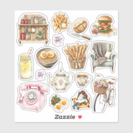 Pegatina Felicidad Estética: Paquete de Stickers Minimalist