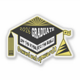 Pegatina ¡Felicidades, graduado de 2026!