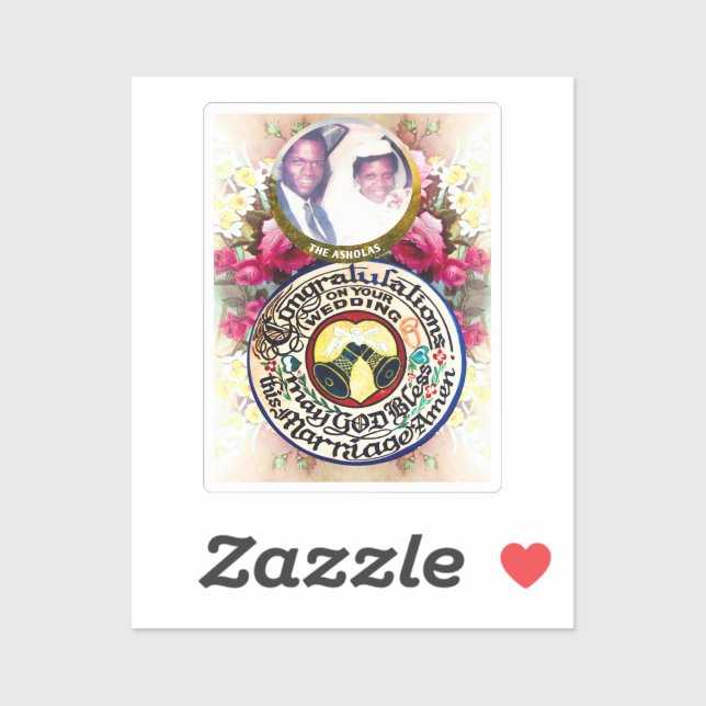 Pegatina Felicitaciones a su boda Personalizado-Cut (Hoja)