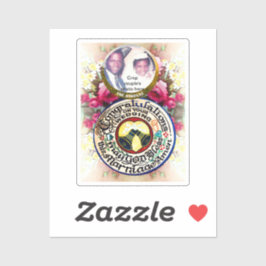 Pegatina Felicitaciones a su boda Personalizado-Pegatina de