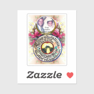 Pegatina Felicitaciones a su boda Personalizado-Pegatina de