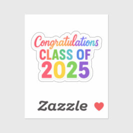 Pegatina Felicitaciones Clase de 2025