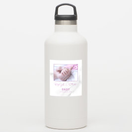 Pegatina Felicitaciones por bautismo chica a bebé personali