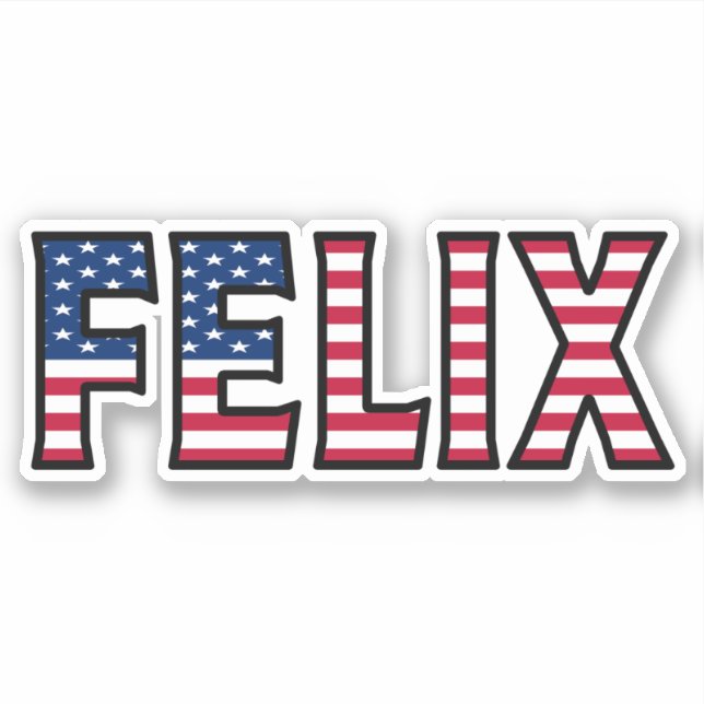 Pegatina Felix Name Vorname USA Sticker Stickerset (Anverso)