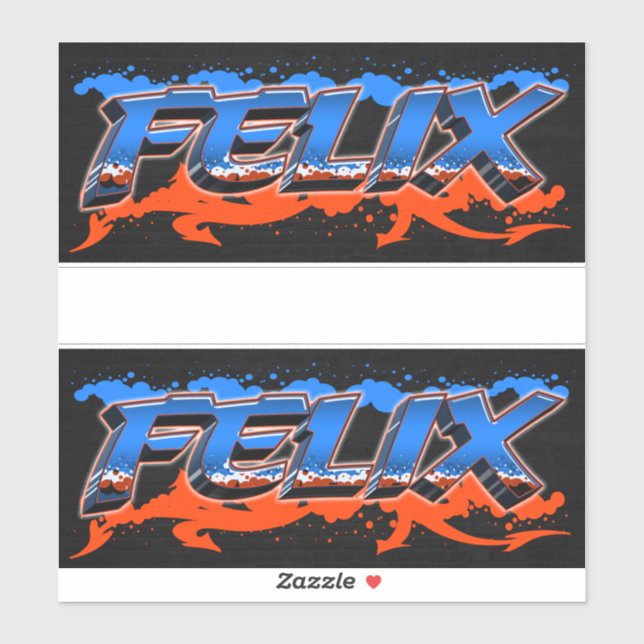 Pegatina Felix Vorname Name Graffiti Aufkleber Sticker (Hoja)