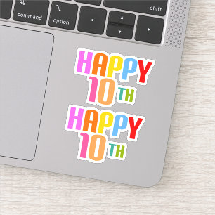 Pegatina Feliz 10.ª