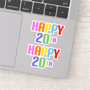 Pegatina Feliz 20.º