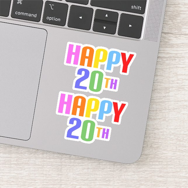 Pegatina Feliz 20.º (Detalle)