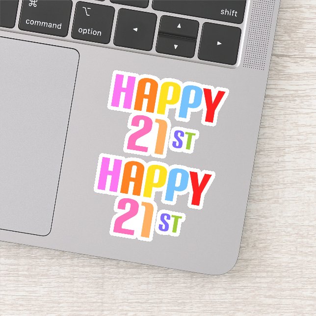 Pegatina Feliz 21° (Detalle)