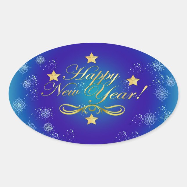 Pegatina Feliz Año Nuevo (Anverso)