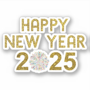 Pegatina Feliz Año Nuevo 2025