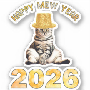 Pegatina Feliz Año Nuevo 2026
