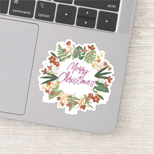 Pegatina Feliz año nuevo de Navidad