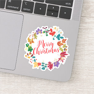 Pegatina Feliz año nuevo de Navidad